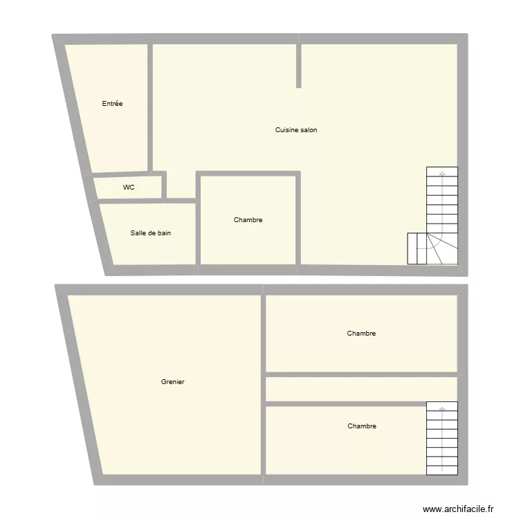 ana1. Plan de 8  et 96 m²