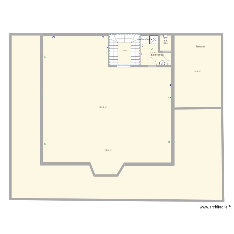 plan Maroc terrasse . Plan de 0 pièce et 0 m2