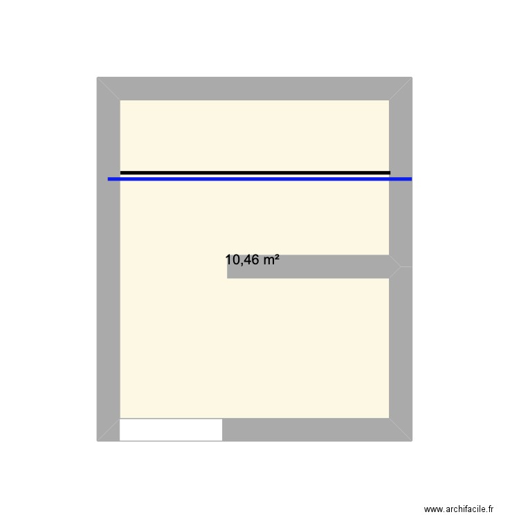 Local sav. Plan de 1 pièce et 10 m2