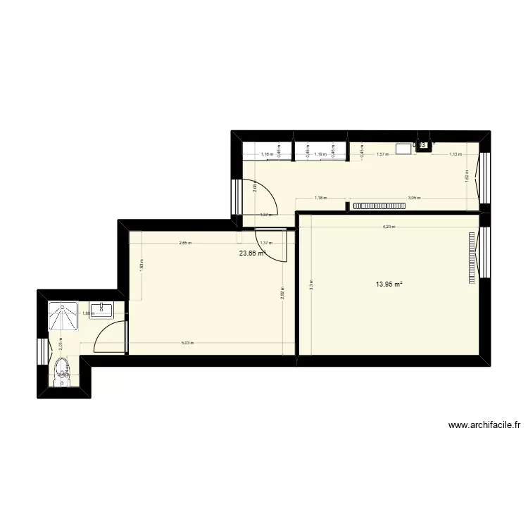 Appart Ines. Plan de 