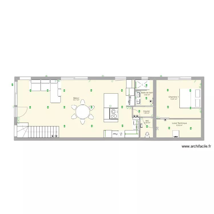 Villa 3 rdc Eclairage RDC vide. Plan de Villa 3 rdc Eclairage RDC vide. Plan de
