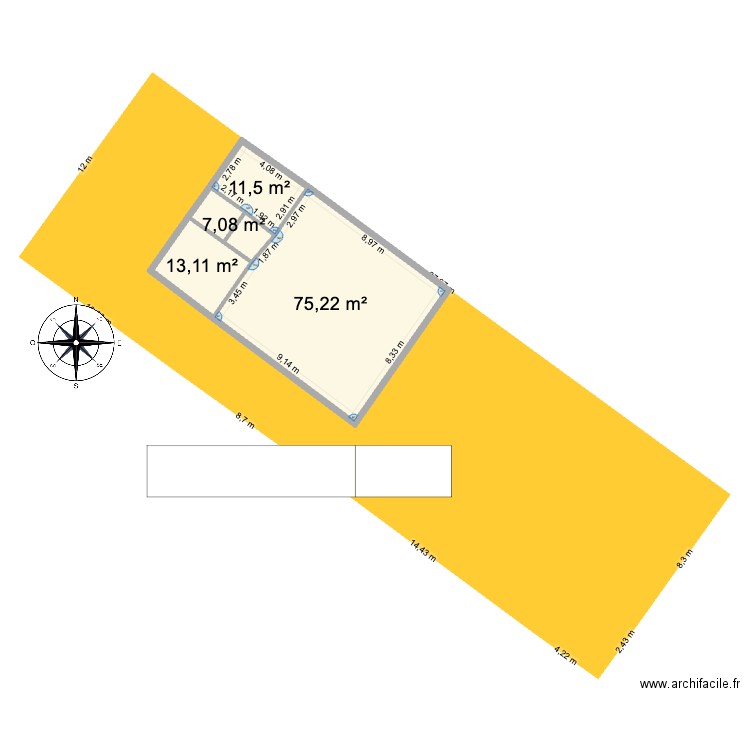 Les clayes val d'arcy 4. Plan de 4 pièces et 107 m2