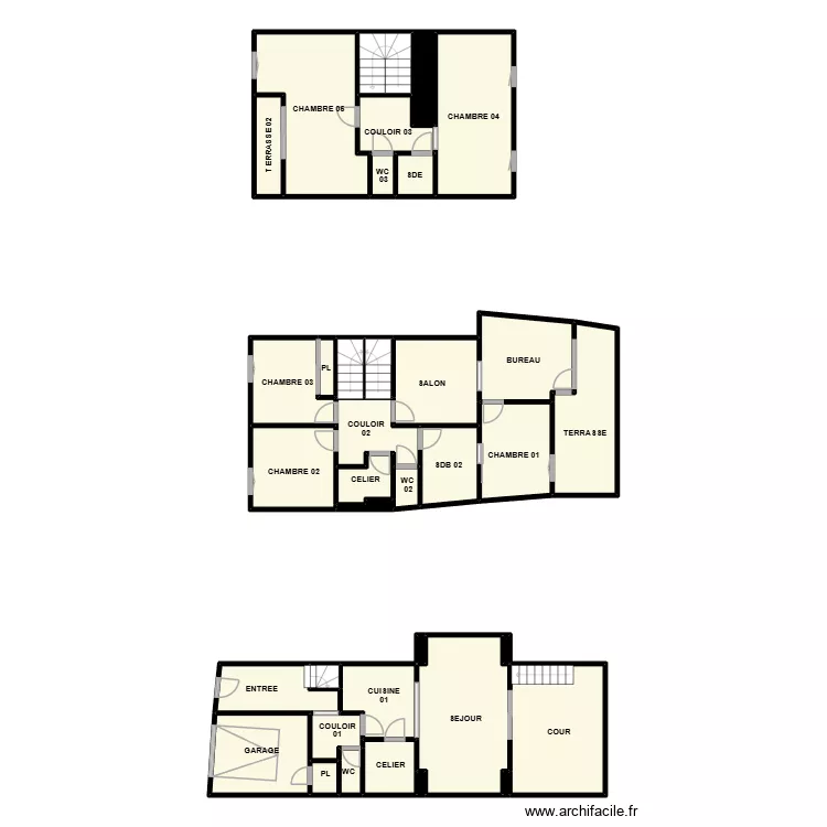 PLAN VAUVERT GOUDAIN AM. Plan de 36 et 143 m² PLAN VAUVERT GOUDAIN AM. Plan de 36 et 143 m²
