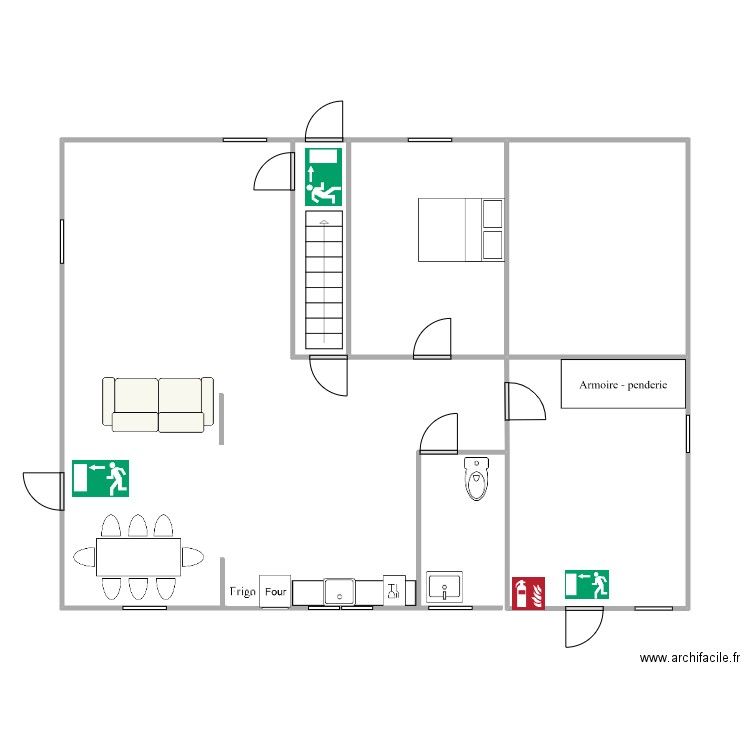 ma belle maison2. Plan de 4 pièces et 33 m2