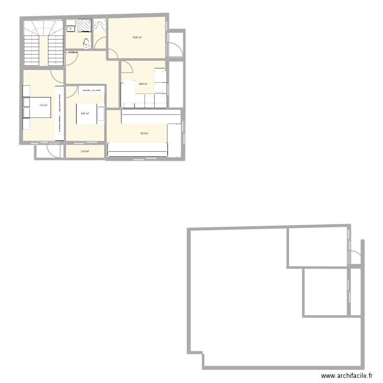 PLAN MAM. Plan de 7 pièces et 85 m2