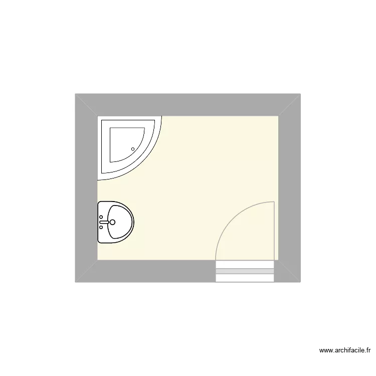 eddrou adaptation état initial. Plan de 1 pièce et 4 m² eddrou adaptation état initial. Plan de 1 pièce et 4 m²
