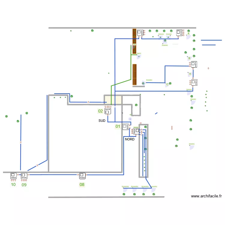Arrosage. Plan de 1 et 14 m² Arrosage. Plan de 1 et 14 m²