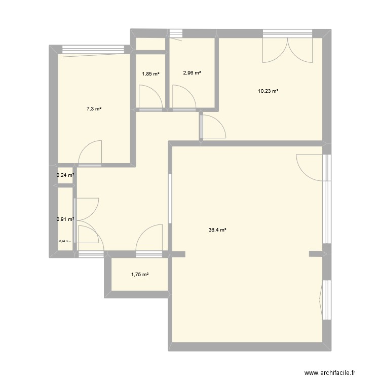 plan situation appartement patton. Plan de 8 pièces et 62 m2