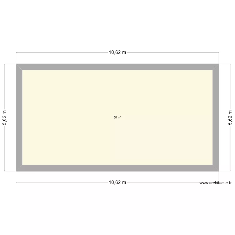 piscine1. Plan de 1  et 50 m²
