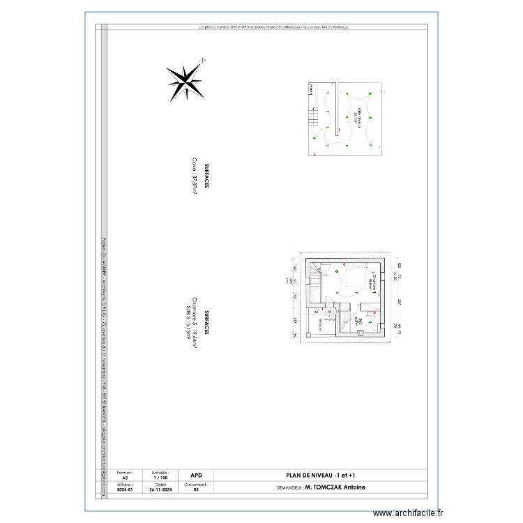 parriaux sous sol + étage. Plan de 0 pièce et 0 m2