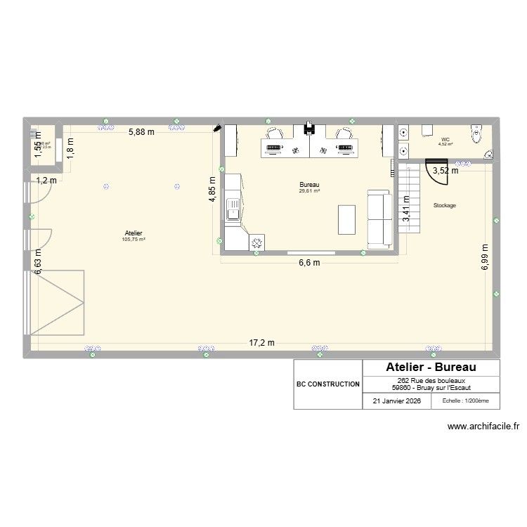 Atelier. Plan de 0 pièce et 0 m2
