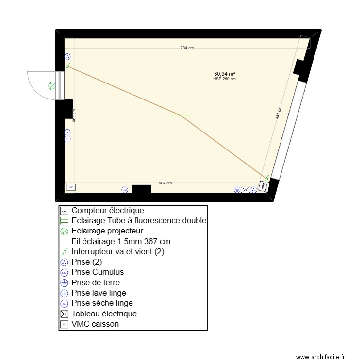 BERGEY Garage Electricité. Plan de 0 pièce et 0 m2