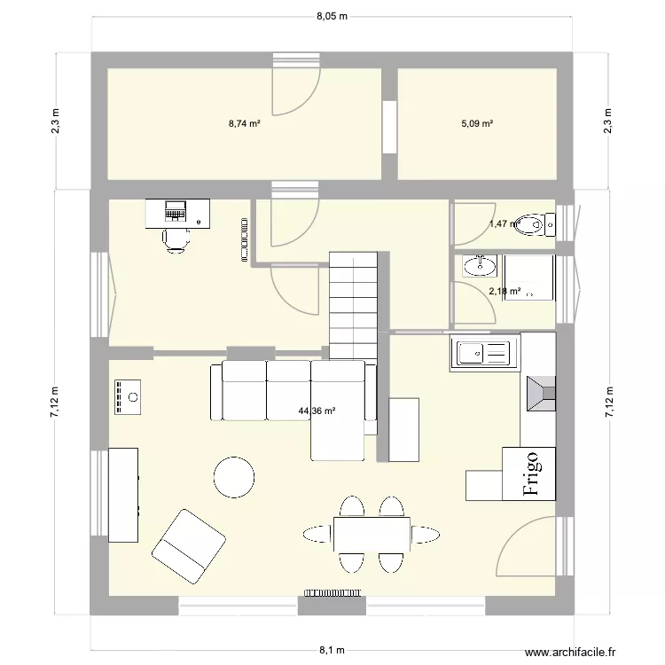 Kerbospern new. Plan de 5 et 62 m² Kerbospern new. Plan de 5 et 62 m²
