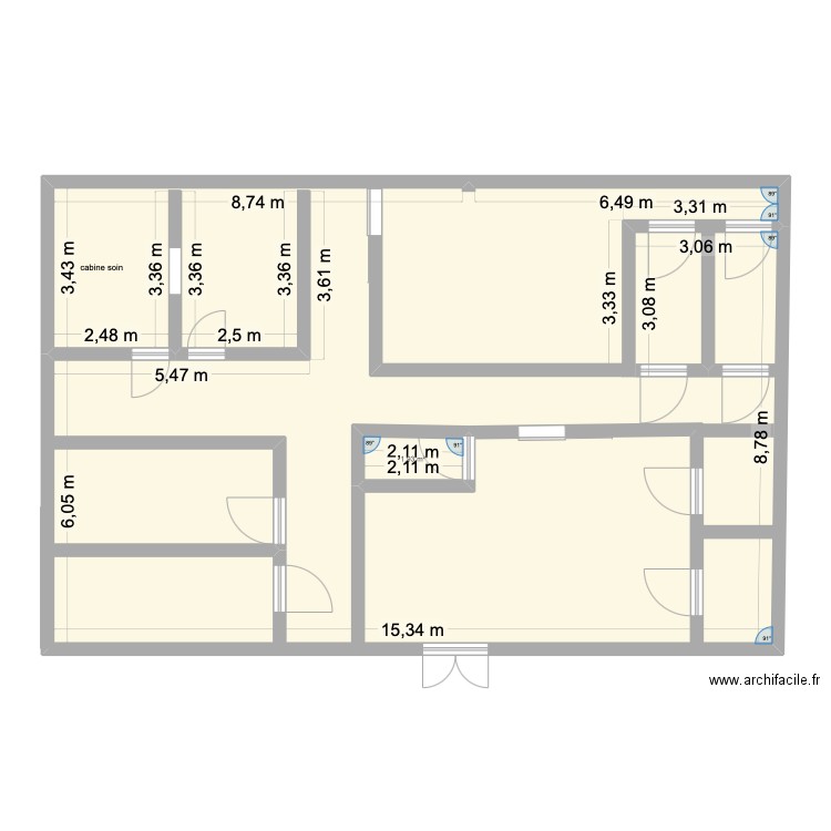 institut flo, lala et louloutte. Plan de 2 pièces et 147 m2