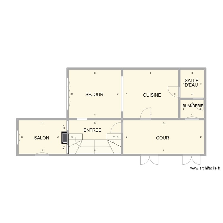 RDC CAVEIRAC PLB. Plan de 8 pièces et 40 m2