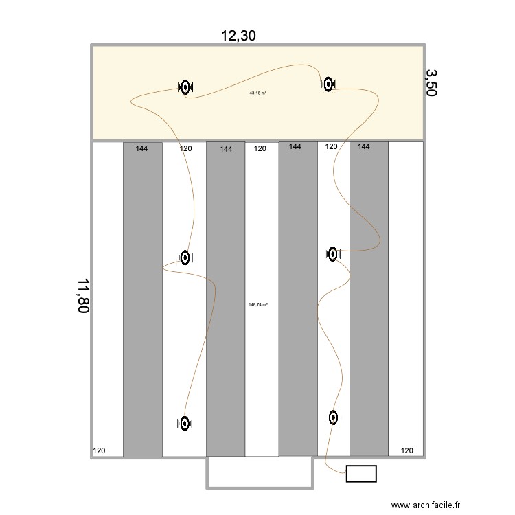 plano detector incendios 2. Plan de 0 pièce et 0 m2