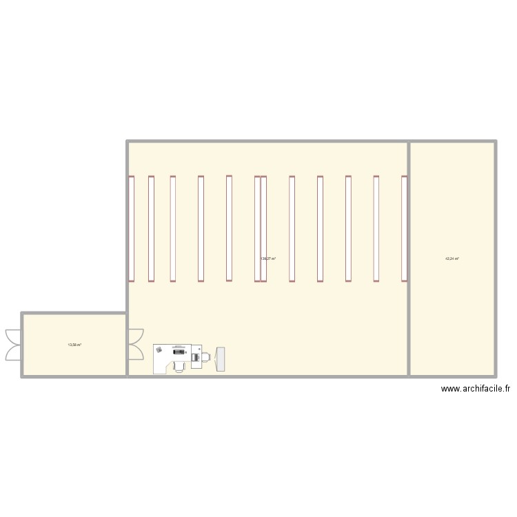 BERK. Plan de 3 pièces et 195 m2