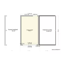 Plan avec carport 19.98 m²