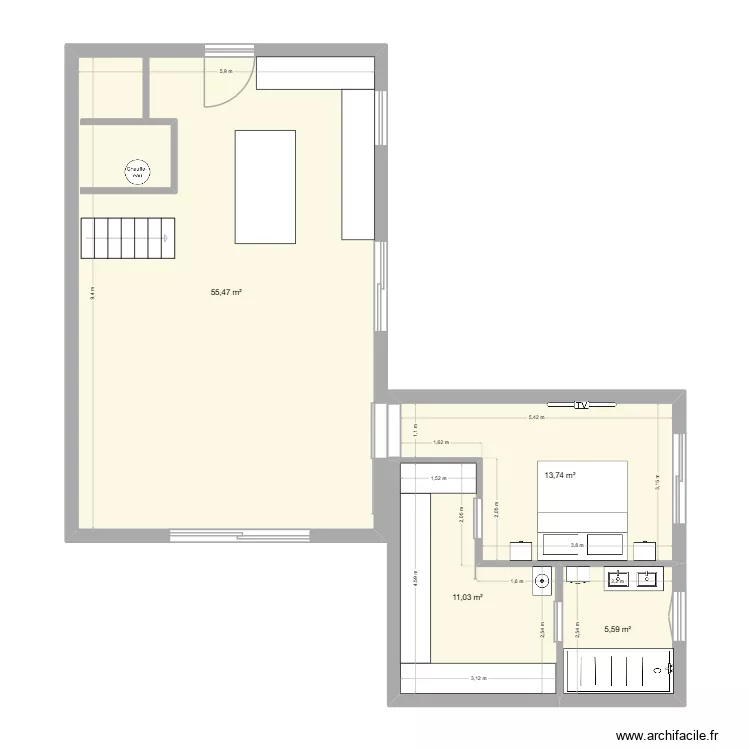 Extension Pul V2. Plan de 4 et 86 m² Extension Pul V2. Plan de 4 et 86 m²