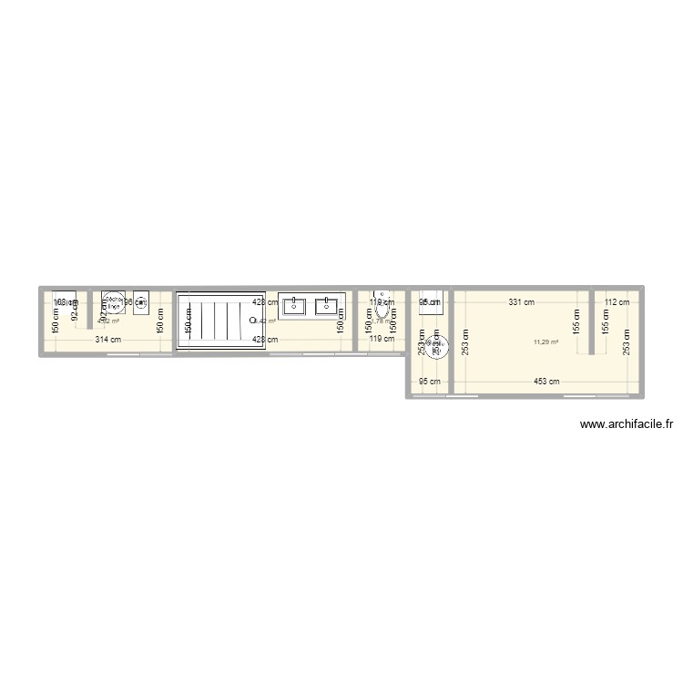 MAISON - Plan 5 pièces 27 m2 dessiné par lagass