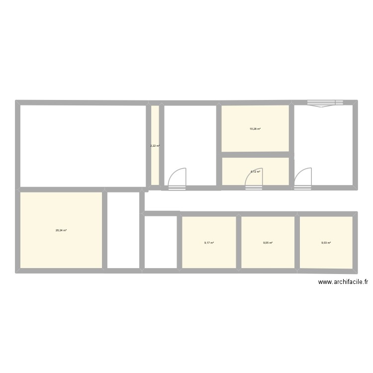 MORNANT. Plan de 7 pièces et 66 m2