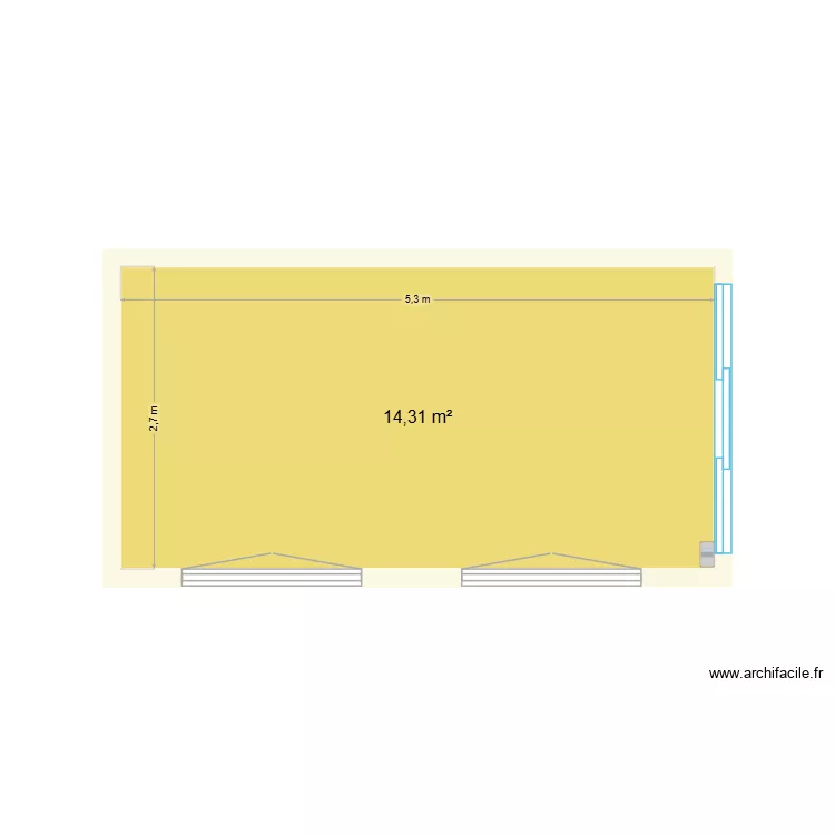 Plan Bessin vierge0. Plan de 1  et 14 m²