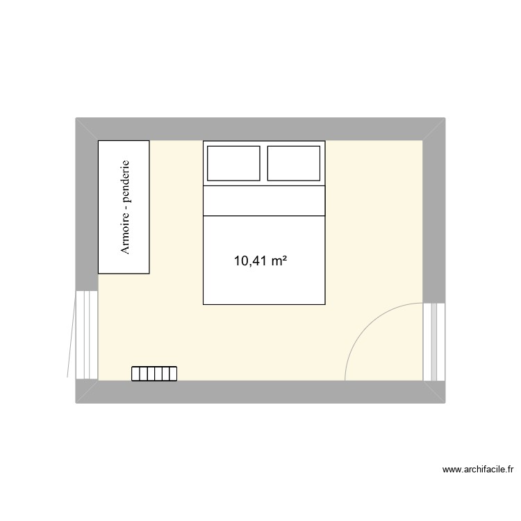 Chambre 1 - 54 bonaparte grand lit. Plan de 0 pièce et 0 m2 Chambre 1 - 54 bonaparte grand lit. Plan de 0 pièce et 0 m2