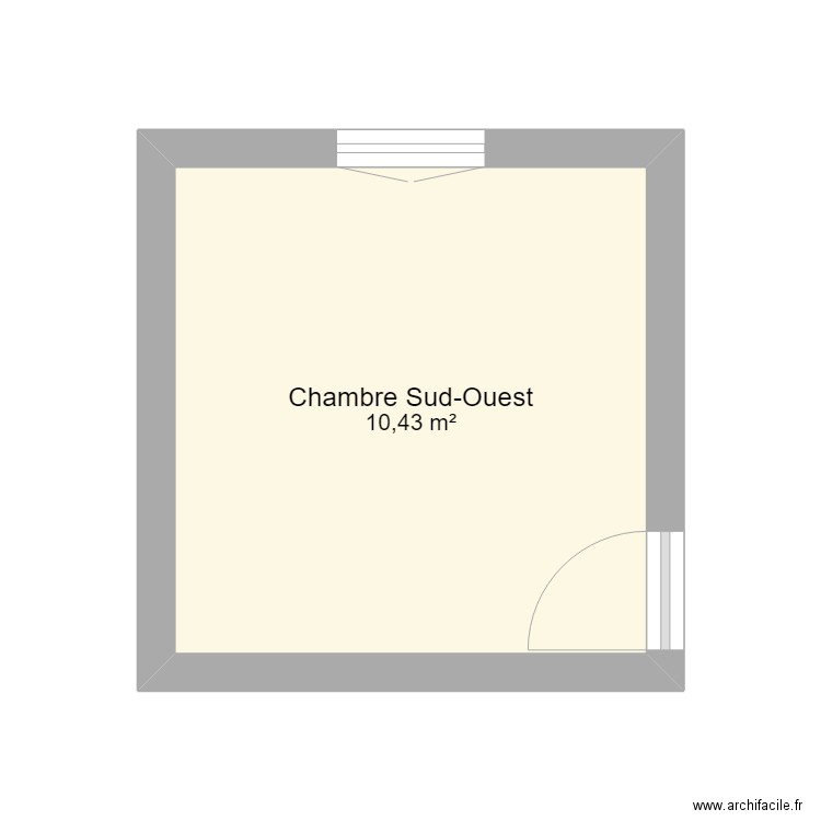 Chambre Sud-Ouest. Plan de 0 pièce et 0 m2