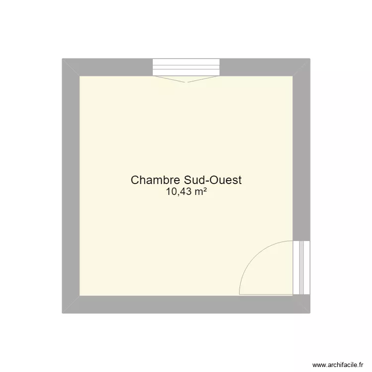Chambre Sud-Ouest. Plan de 