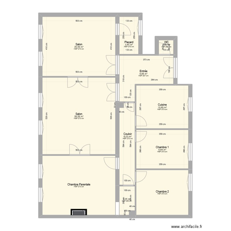 16 Ecoles. Plan de 11 pièces et 120 m2