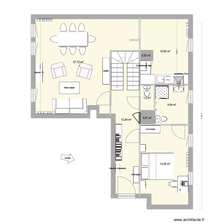 Paillard - Issy. Plan de 8  et 71 m²