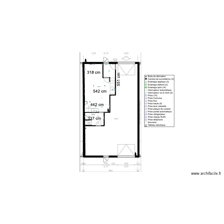 sci agpi immo . Plan de 2 pièces et 150 m2