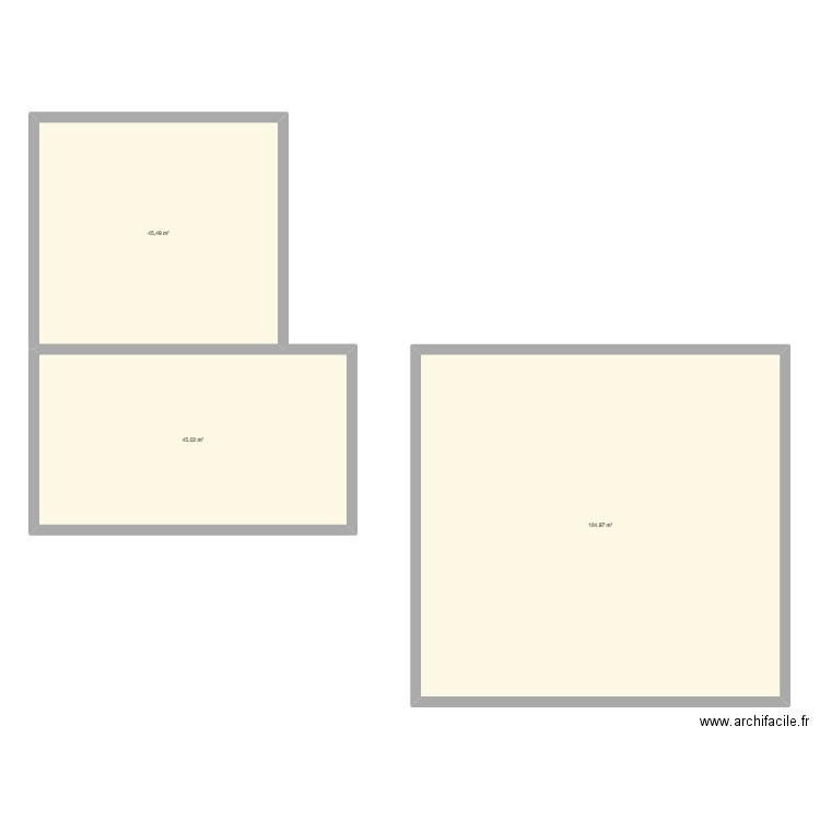 Maison Neuve Les GRAS - V.1. Plan de 3 pièces et 195 m2
