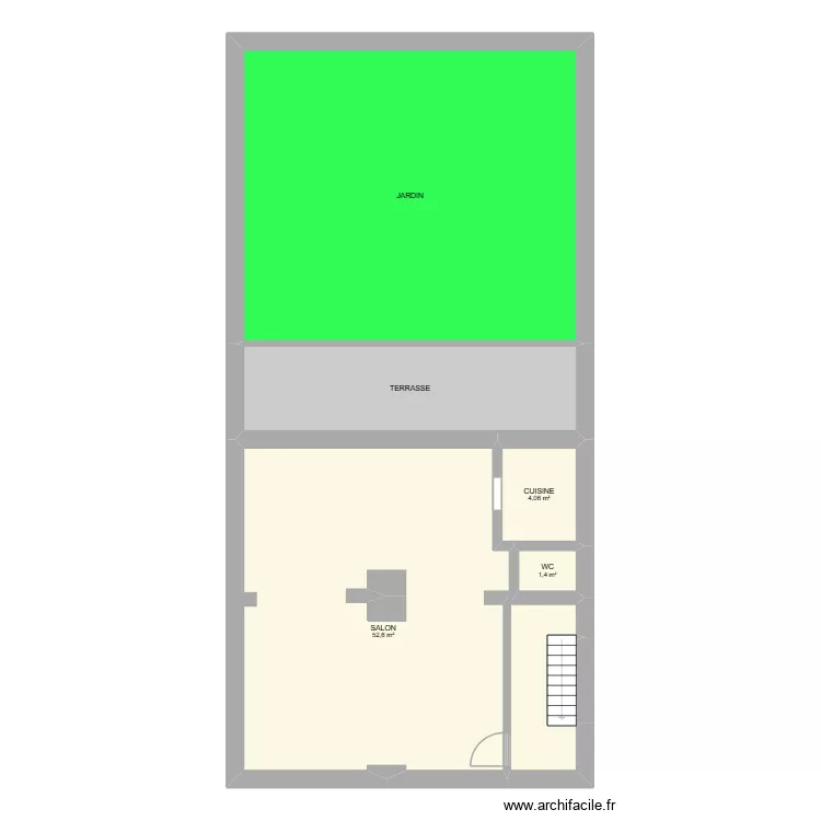 maison JB. Plan de 6  et 132 m²
