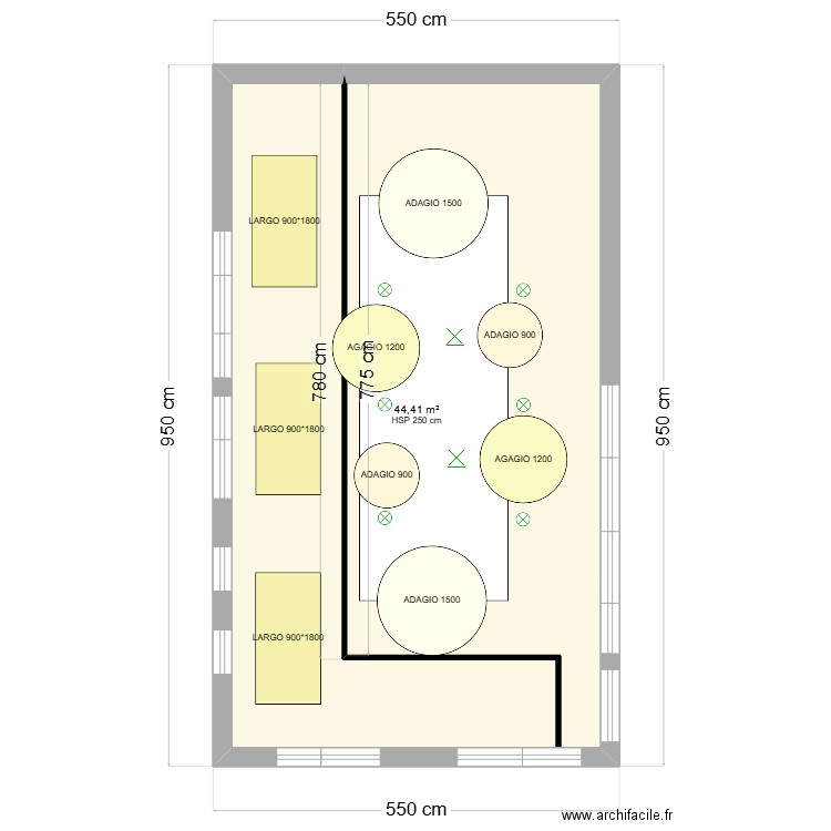 HIGHCO 2. Plan de 1 pièce et 44 m2