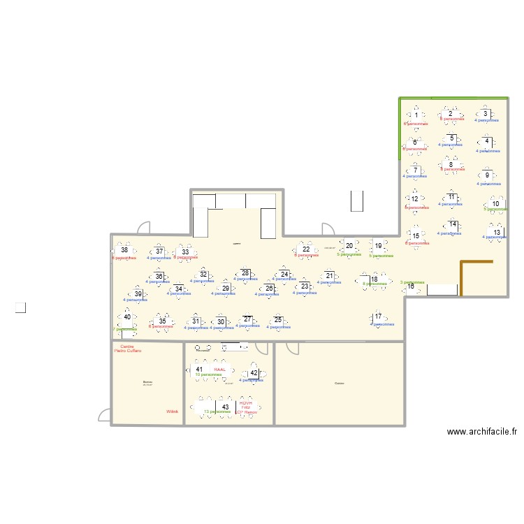23/11 - Sita Osteria. Plan de 4 pièces et 345 m2
