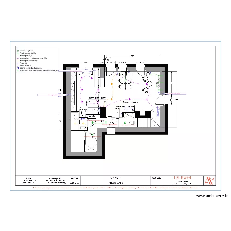 HELOU PLAN ELECTRIQUE. Plan de 