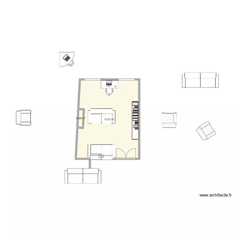 CHAMBRE PT. Plan de 2 et 18 m² CHAMBRE PT. Plan de 2 et 18 m²