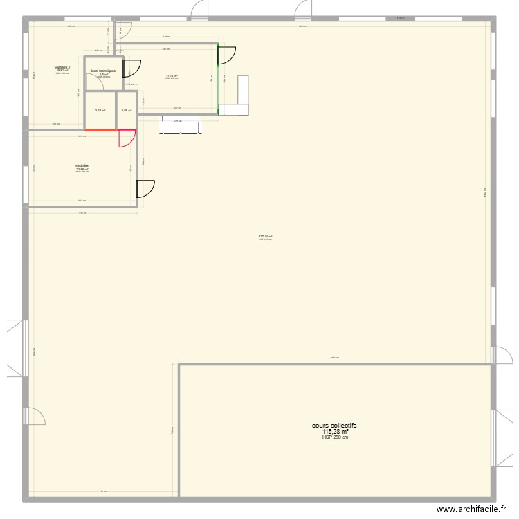 plan salle narosse 5. Plan de 8 pièces et 612 m2