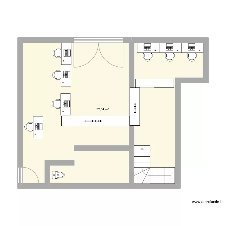 ics. Plan de 1  et 53 m²