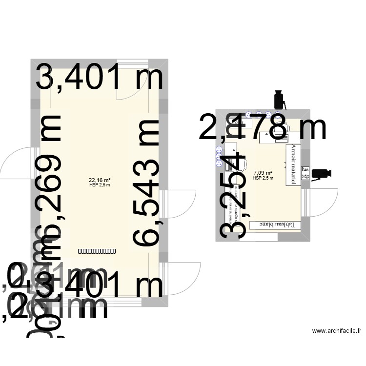 t'inquiète ap. Plan de 2 pièces et 29 m2