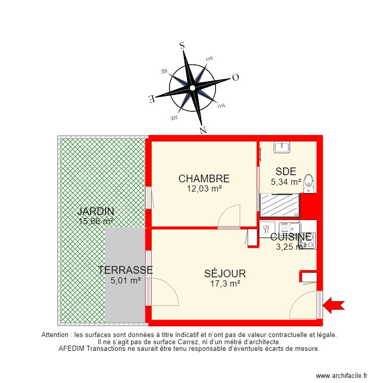 BI 20309 -. Plan de 7 pièces et 59 m2