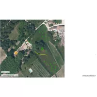 Plan jardin Sarrians - entr&eacute;e portail