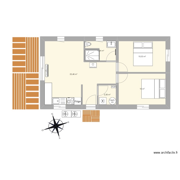 gite 50m2 . Plan de 0 pièce et 0 m2