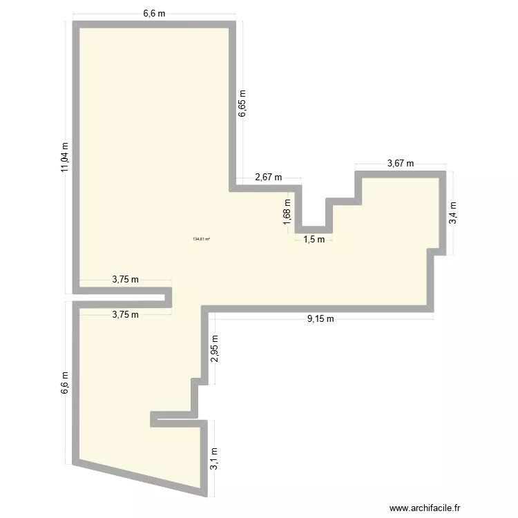 Base Fonmorigny. Plan de 1 et 135 m² Base Fonmorigny. Plan de 1 et 135 m²