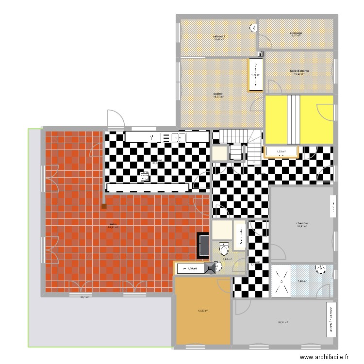 maison girardel test aménagement 1. Plan de 37 pièces et 978 m2