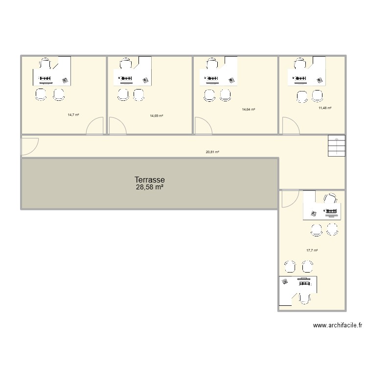 COXERKING. Plan de 7 pièces et 123 m2