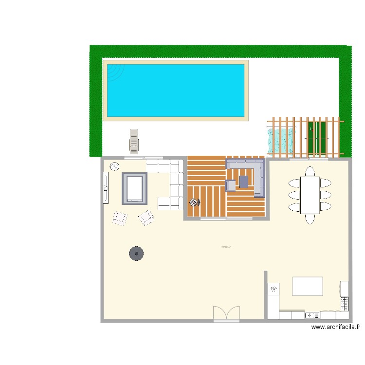 Maison riche. Plan de 1 pièce et 197 m2