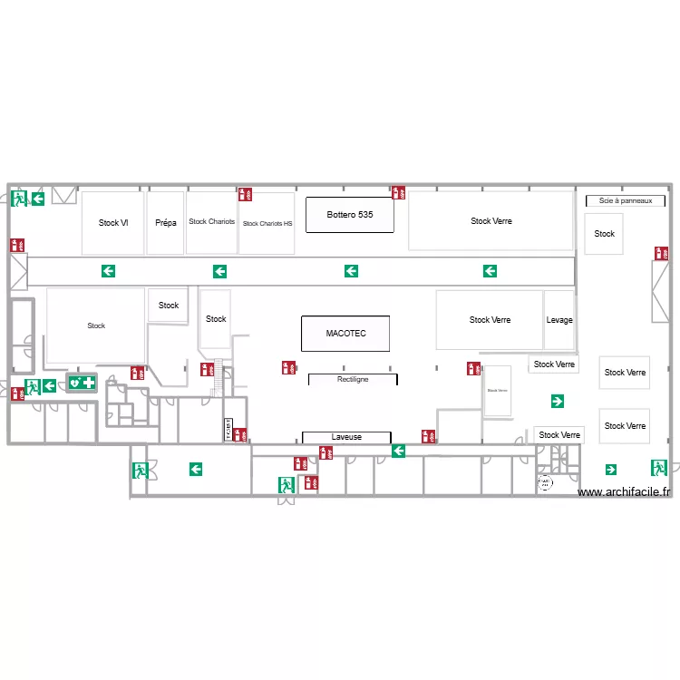 VS BREST plan d\'intervention. Plan de 37  et 2534 m²