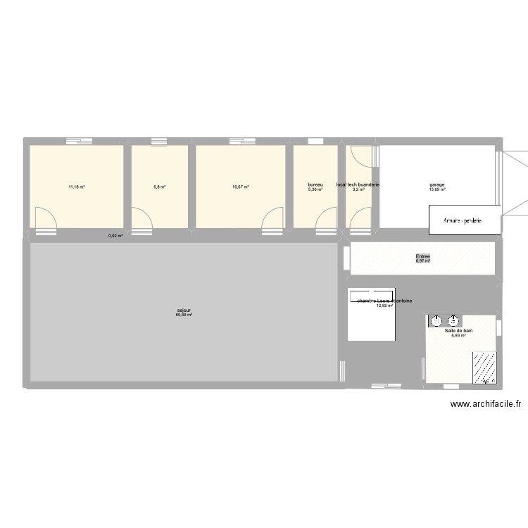 plan 1. Plan de 0 pièce et 0 m2